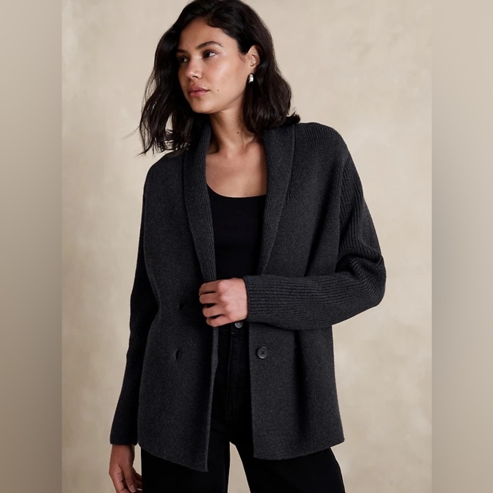 Double Breasted Chunky Cardigan | Banana Republic